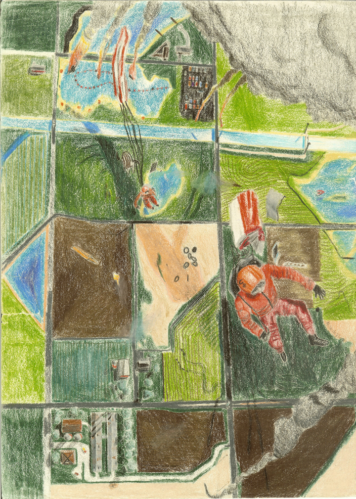 naive aerial escape drawing