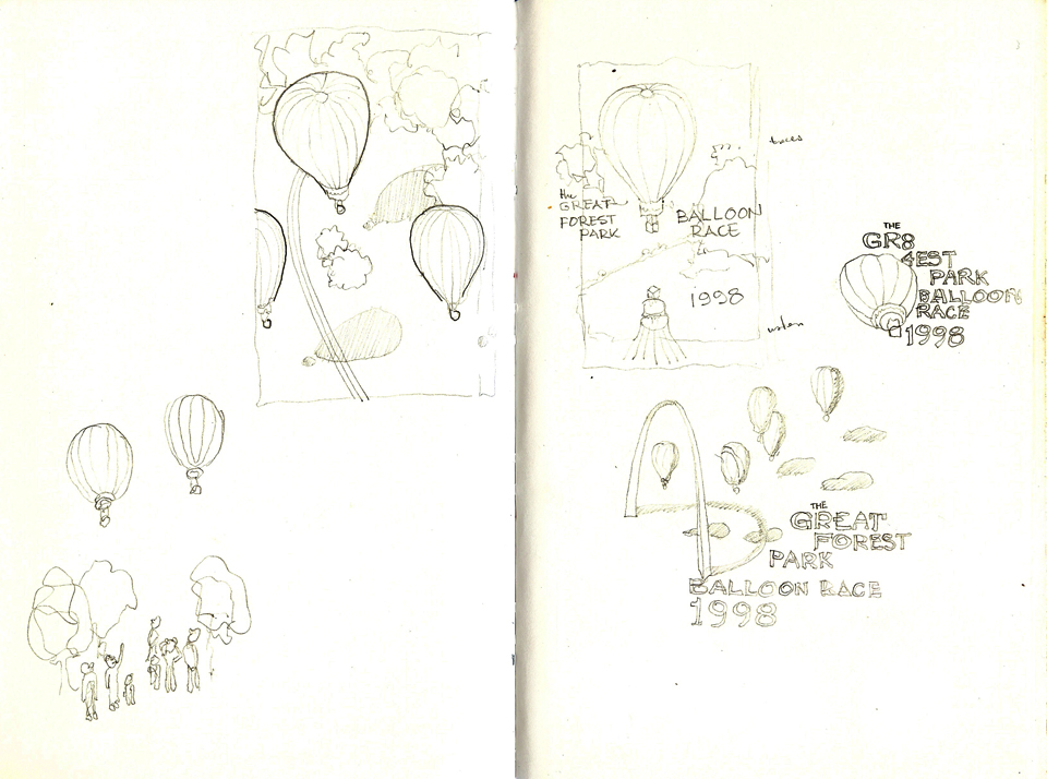 Great Forest Park Balloon Race Poster Study