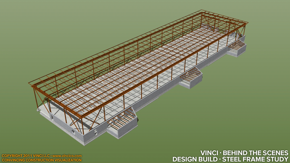 Virtual Construction Model Preliminary Steel Frame Study