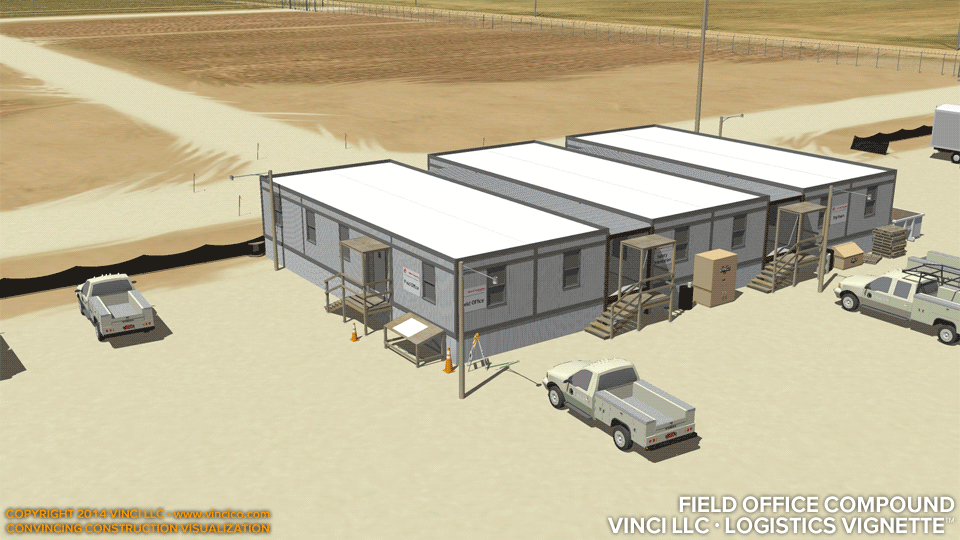 construction site logistics field office