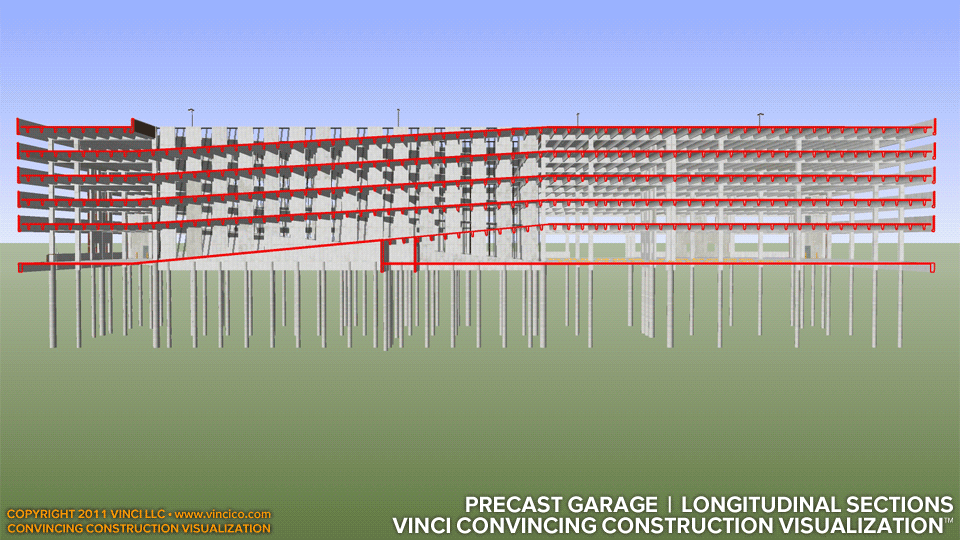 Precast Concrete Garage Longitudinal Section