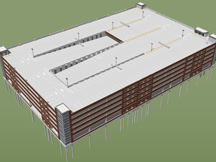 precast parking garage concept construction visualization