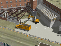 3d virtual construction healthcare demolition illustration