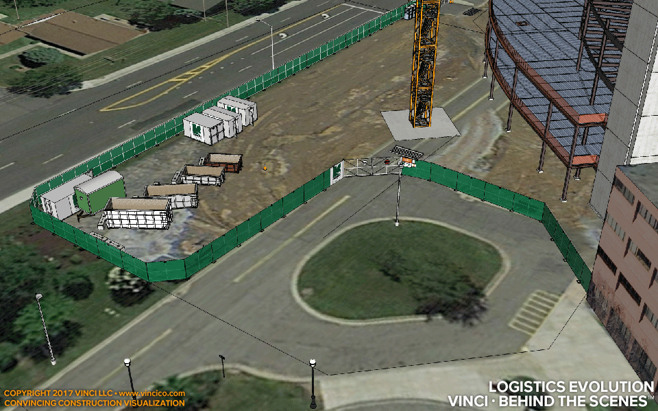 preconstruction site logistics change over time