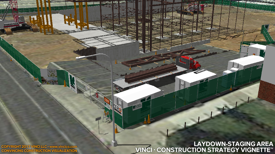 preconstruction logistics plan laydown staging