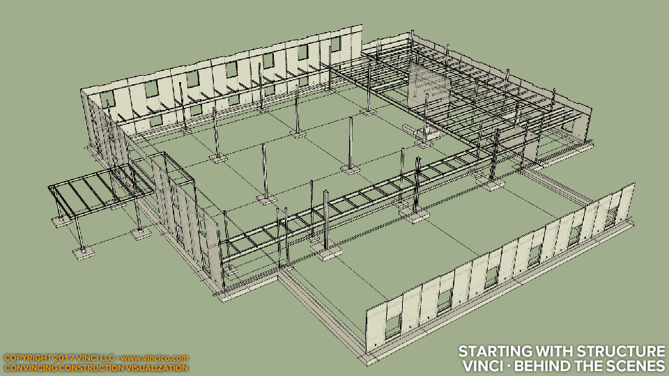 Preliminary View of Tilt-up Structural Scope