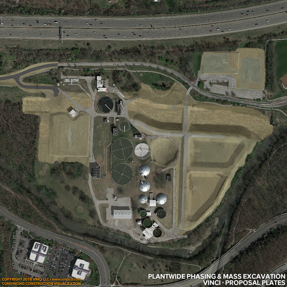 Water Treatment Plant Mass Excavation Construction Proposal Diagram