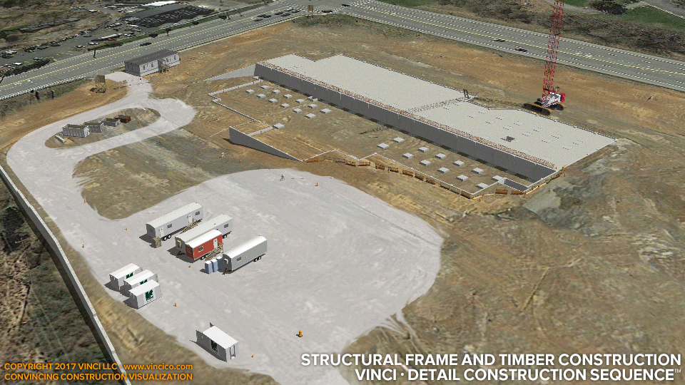 civic athletic center structural frame steel timber simulation