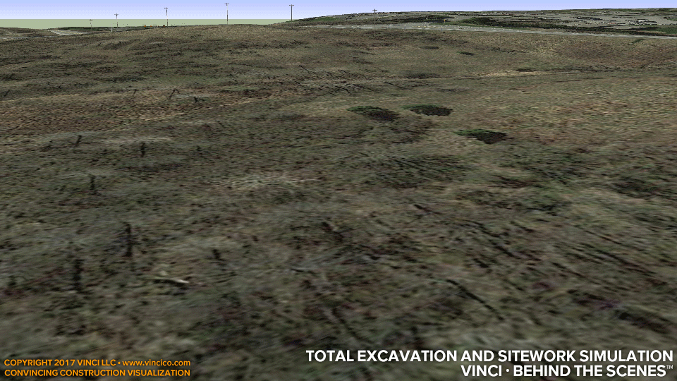 construction retention pond sitework simulation