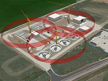 tower crane coverage diagram