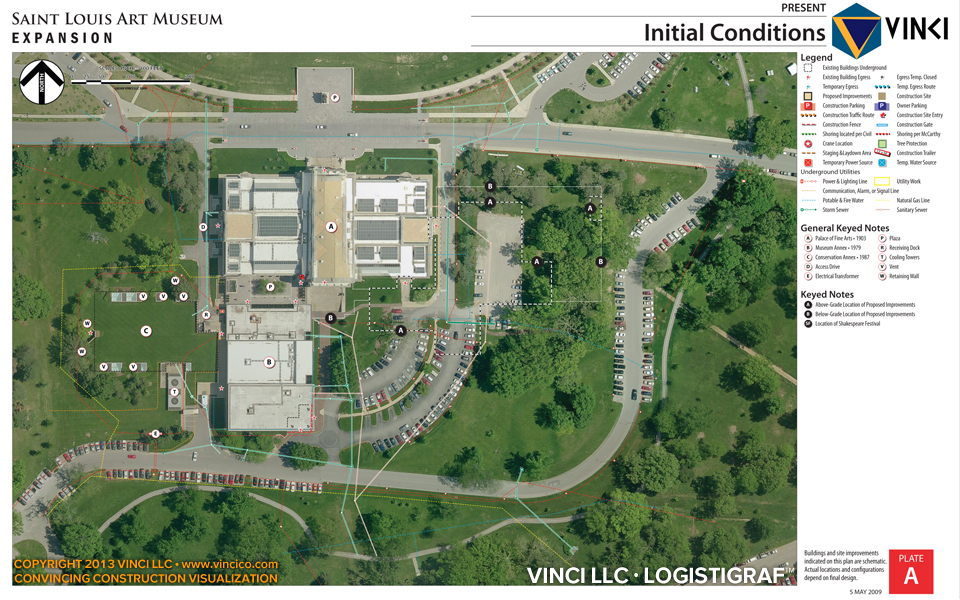 Construction Graphics Printed Logistics Phasing Existing Condition