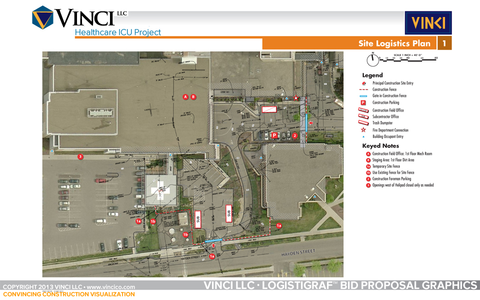 construction bid proposal graphics site logistics