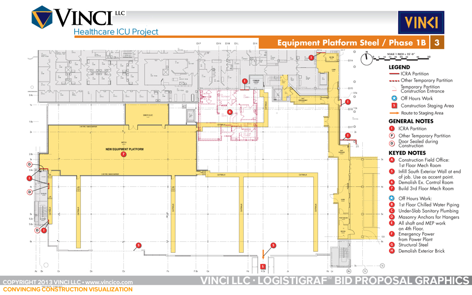 construction bid proposal graphics interior steel phase