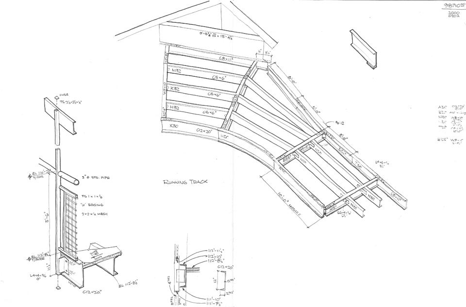 running track steel