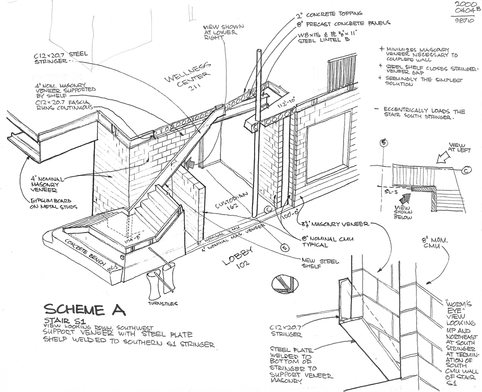 CMU vs Steel Pan Stair Study