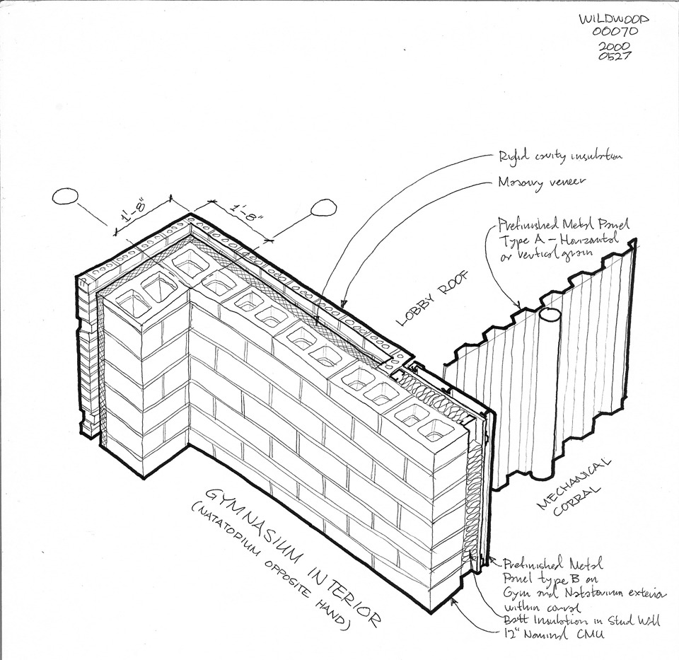 Face Brick-Metal Panel Transition Study