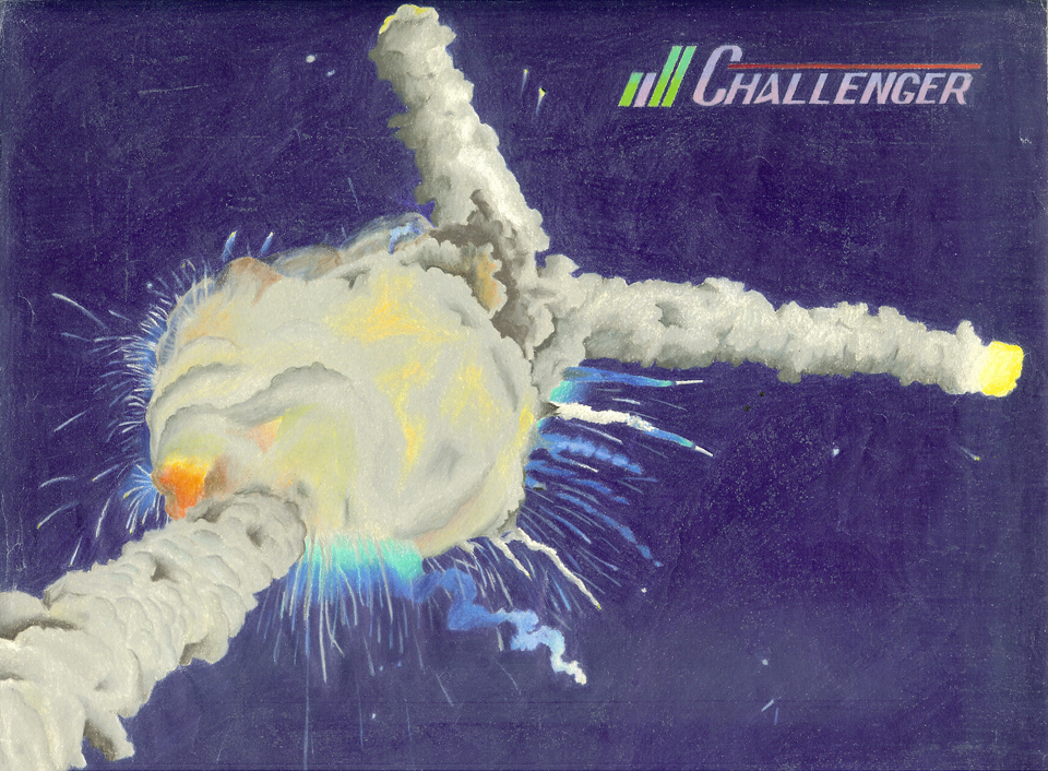 challenger disaster drawing naive